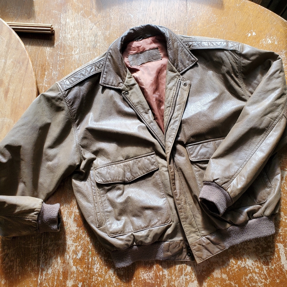 1980's Bomber Leather Jacket